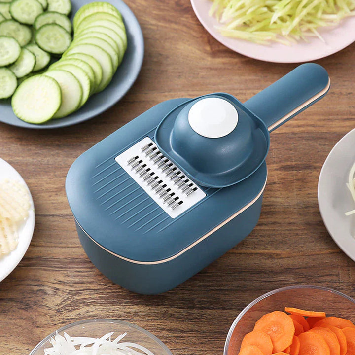 Avtoit | Multifunctional Vegetable Slicer With Catchment Container – Practical Kitchen Helper For Easy Cutting, Grating & Slicing