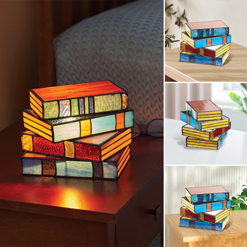 Avtoit | Stained Glass Stack Books Lamp