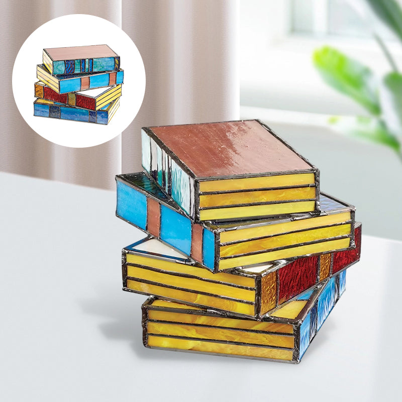 Avtoit | Stained Glass Stack Books Lamp