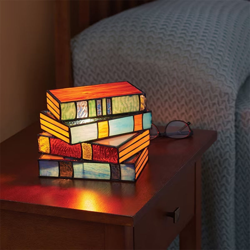 Avtoit | Stained Glass Stack Books Lamp