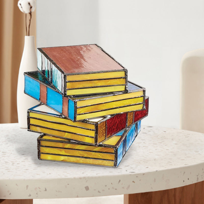 Avtoit | Stained Glass Stack Books Lamp