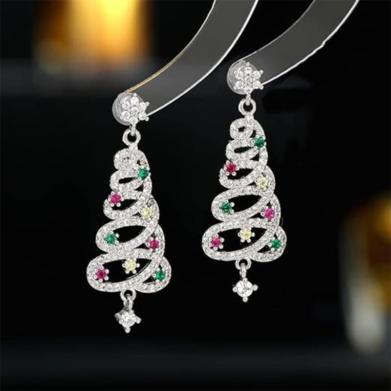 Avtoit | Shiny Christmas tree earrings