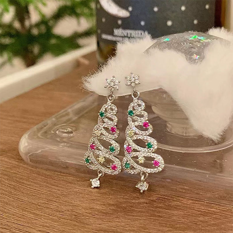 Avtoit | Shiny Christmas tree earrings