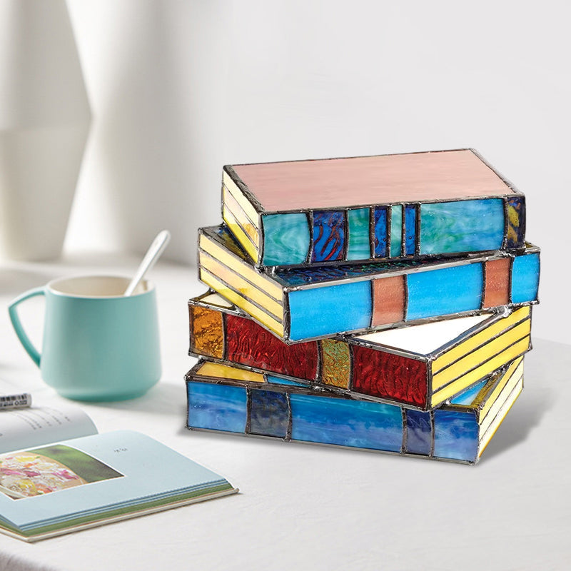 Avtoit | Stained Glass Stack Books Lamp
