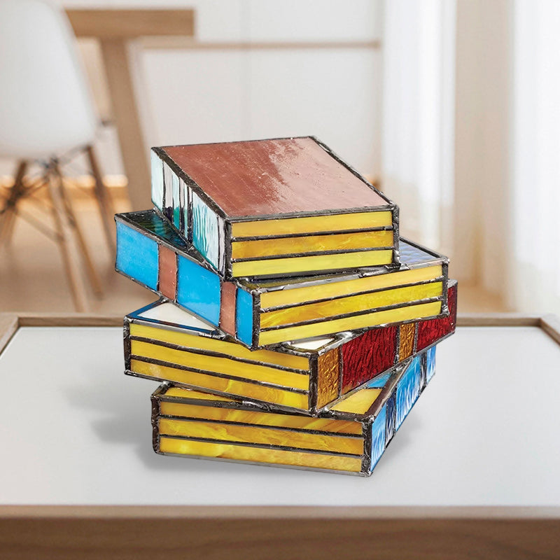 Avtoit | Stained Glass Stack Books Lamp