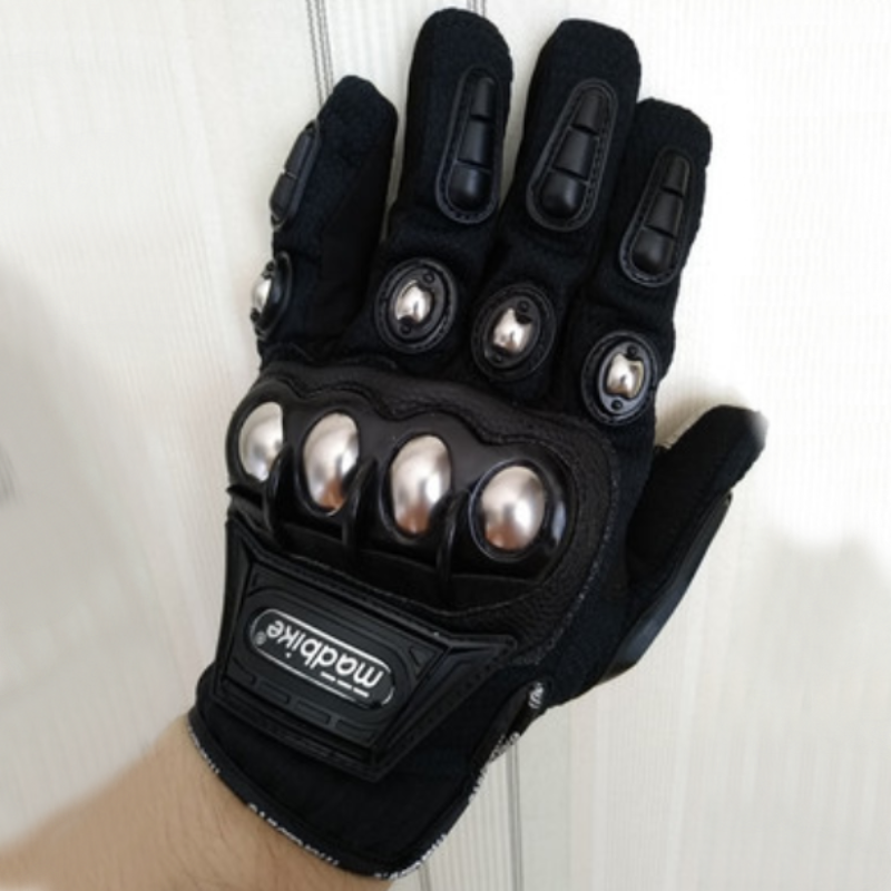 Avtoit | Motorcycle Leather Gloves, with Anti-clip Palm, Breathable Fabric & Anti-impact Joint Protection, for Riding, Racing & More