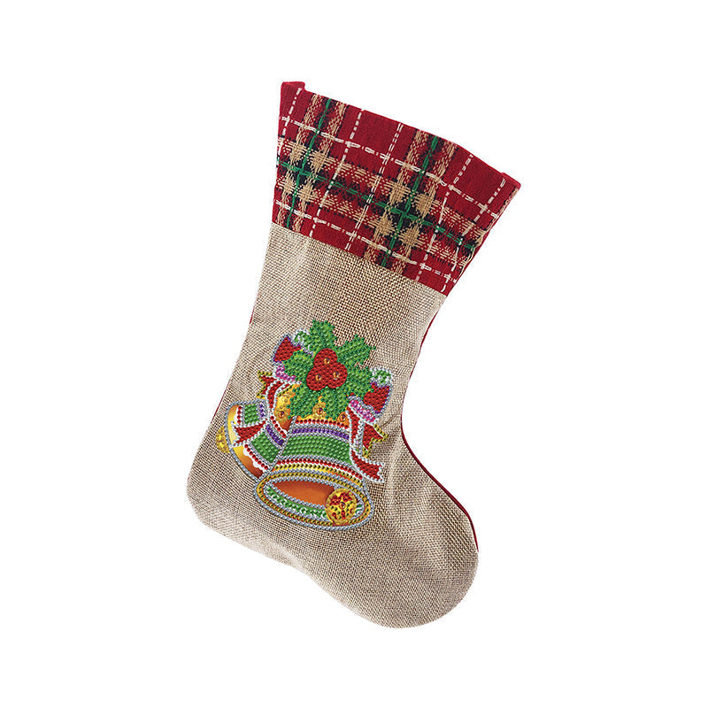 Avtoit | 5D Diamond Painting Xmas Rhinestone Socks Embroidery Mosaic Gift Bag