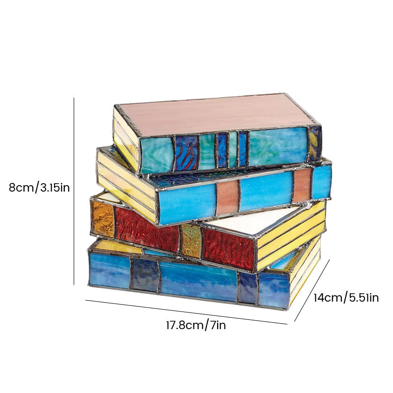 Avtoit | Stained Glass Stack Books Lamp