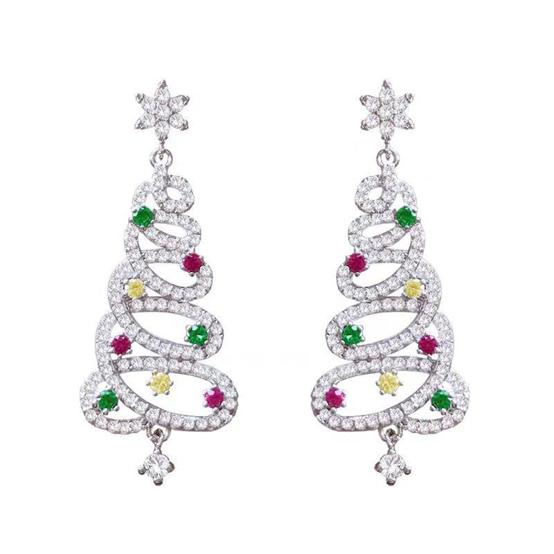 Avtoit | Shiny Christmas tree earrings
