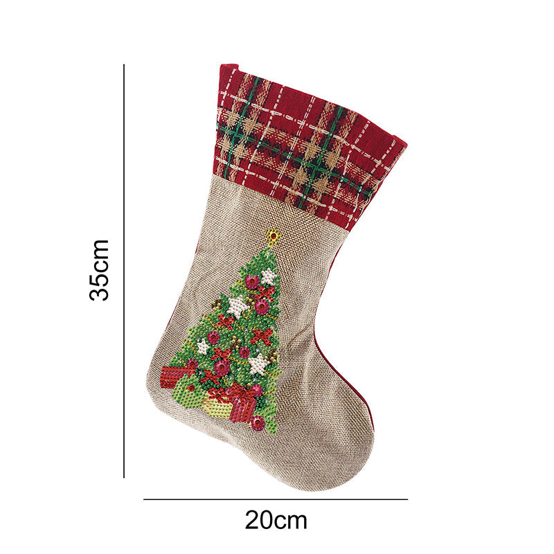 Avtoit | 5D Diamond Painting Xmas Rhinestone Socks Embroidery Mosaic Gift Bag