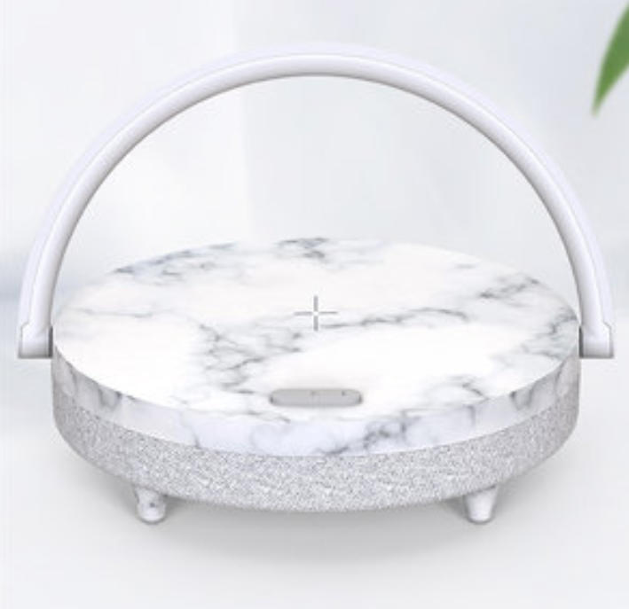 Avtoit | Multifunctional Bedside Table Lamp, with Phone Wireless Charger, Phone Holder, Bluetooth Speaker and Adjustable Light Brightness, for Home & Office (US Plug)