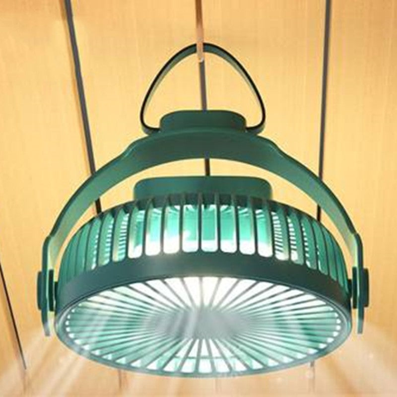 Avtoit | 2-in-1 Rechargeable Portable Hanging / Desk Fan, with Night Light, 4 Adjustable Wind Speeds