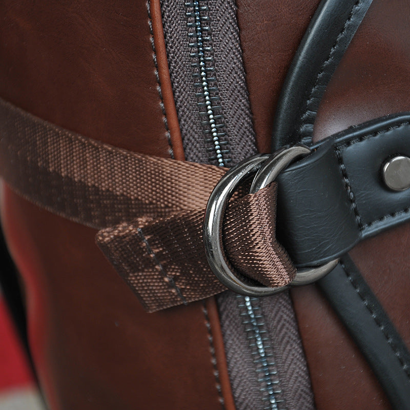 Avtoit | Brown Business Leather Backpack, with Easy-to-carry Top Handle for Travel, Work and Outdoors