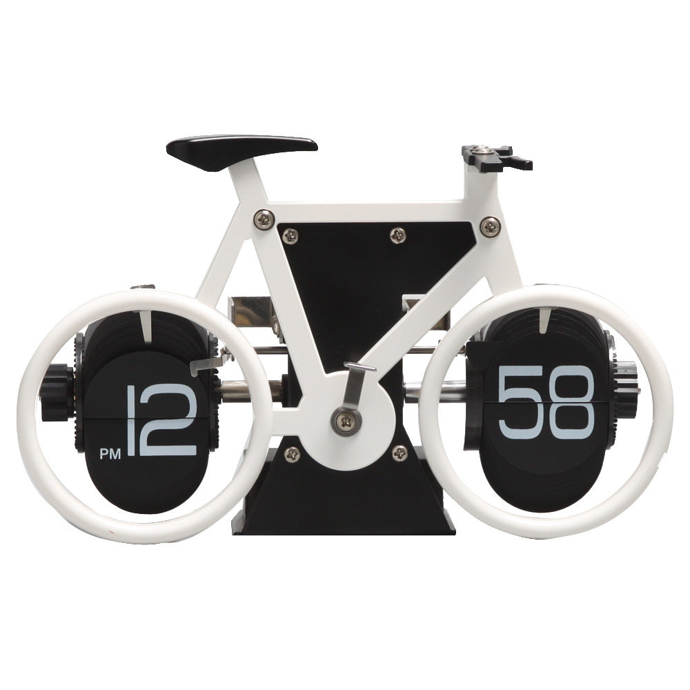 Avtoit | Retro Style Bicycle Shaped Flip Down Clock, for Home & Office