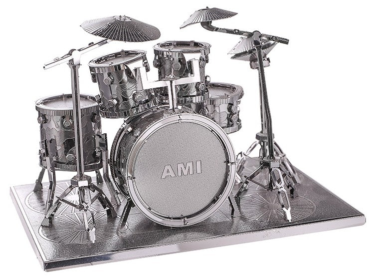 Avtoit | 3D Metal Craft Cast Drum Set Puzzle, with Sophisticated Laser Cut, Best Gift for Kids and DIY Fan