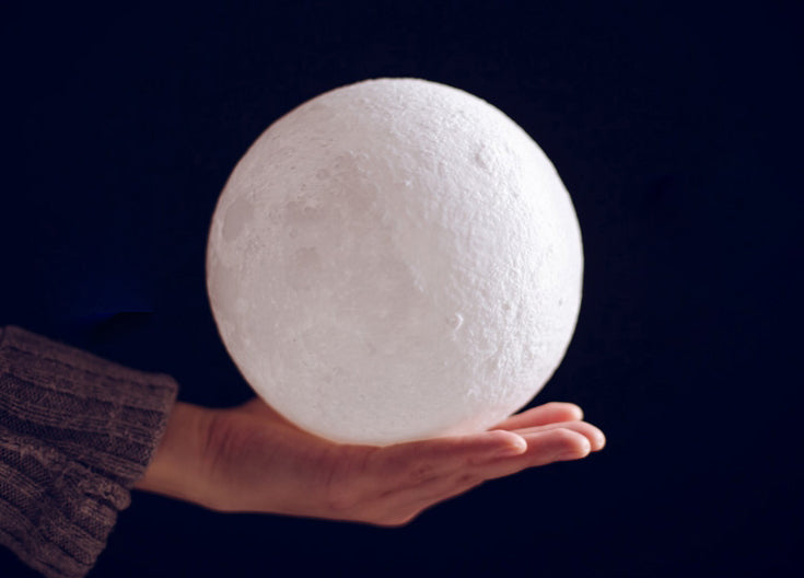 Avtoit | Rechargeable 3D Moon Night Light, with Touch Control & USB Charging Cable, Best Gift for Friends, Kids and More