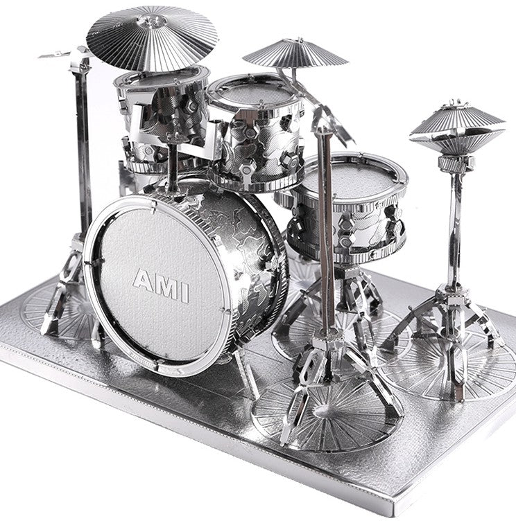 Avtoit | 3D Metal Craft Cast Drum Set Puzzle, with Sophisticated Laser Cut, Best Gift for Kids and DIY Fan