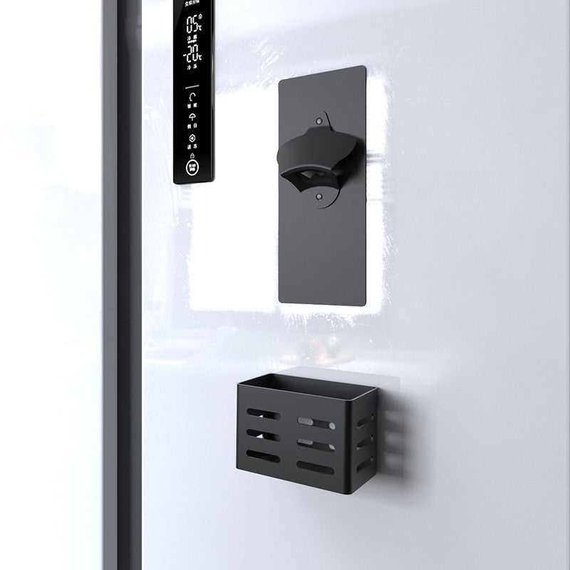 Avtoit | Magnetic Fridge-mounted Bottle Opener & Cap Catcher, for Kitchen, Bar, Gift & More