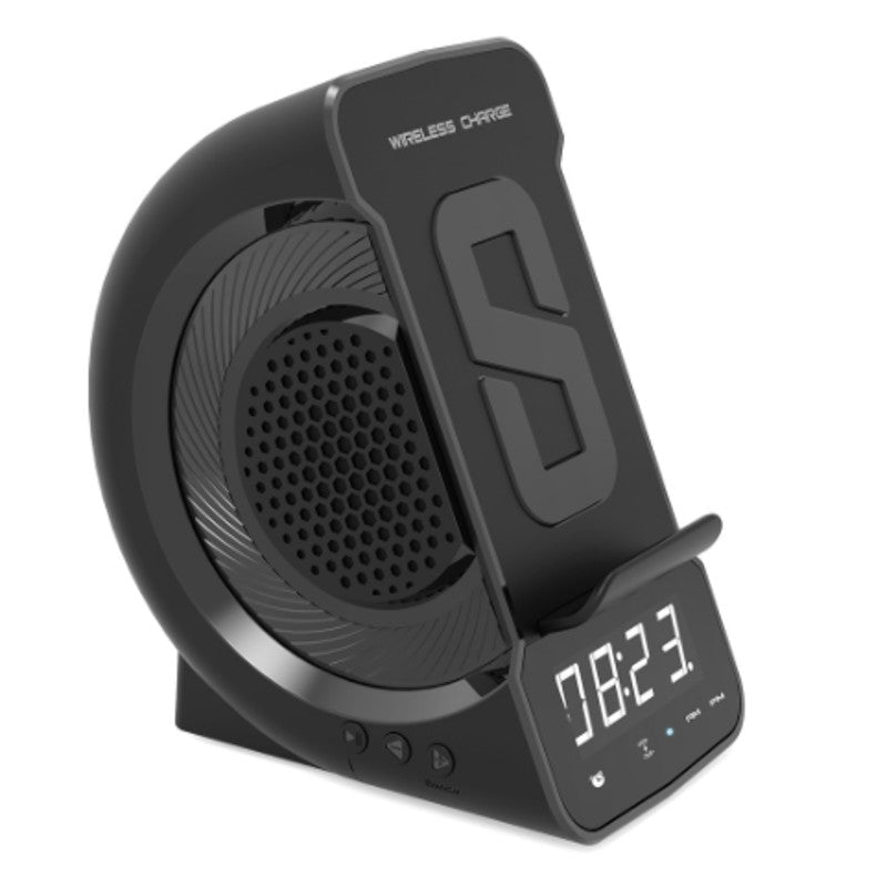 Avtoit | 3-in-1 Bedside Bluetooth Speaker with Wireless Charger, Clock & Alarm Clock, for Home & Office