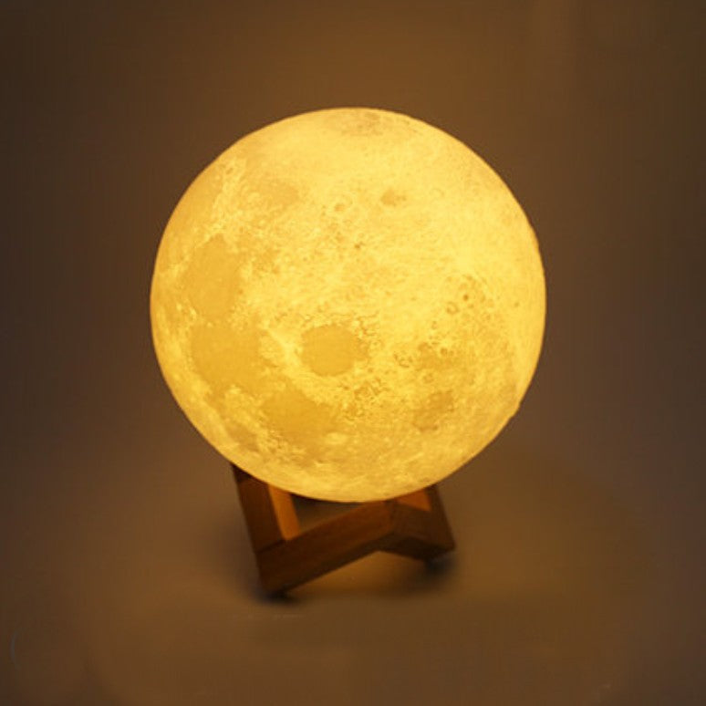 Avtoit | Rechargeable 3D Moon Night Light, with Touch Control & USB Charging Cable, Best Gift for Friends, Kids and More