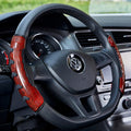 Avtoit | Universal Non-Slip Steering Wheel Cover, with Wood Grain Design & Skidproof Buttons