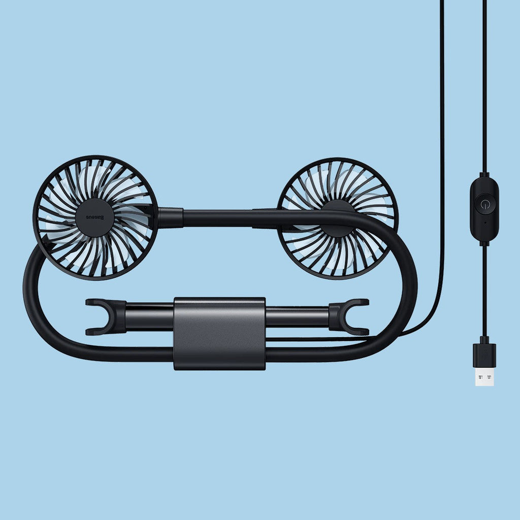Avtoit | Car Headrest Cooling Fan, with 2-Speed, 360¬∞ Rotatable Design & 1.5m USB Cable, for Front & Back Seats