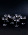 Avtoit | Ribbed Coupe Cocktail Glasses - Set of 6