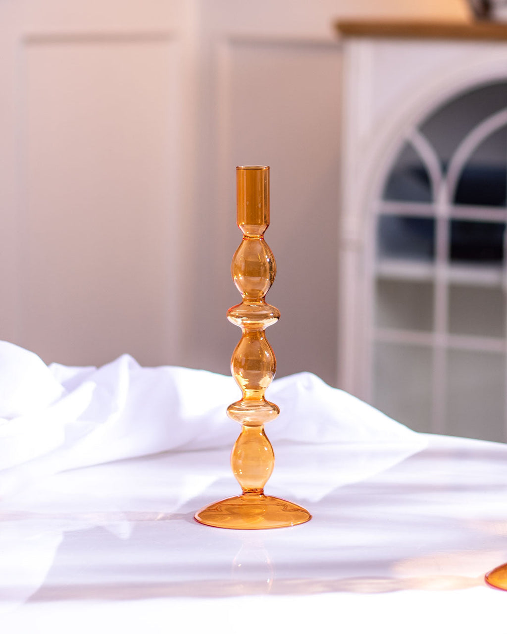 Avtoit | Magnificent Glass Candlestick holder - Orange