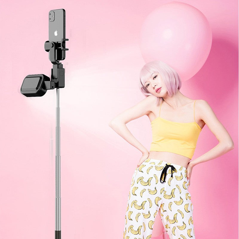 Avtoit | Selfie Stick Tripod, with Light, Detachable Bluetooth Remote & 6 Levels of Height Adjustment