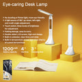 Avtoit | Rechargeable Foldable Eye-caring Desk Lamp, with Flicker-free, Adjustable Brightness, Time, Date & Temperature Display