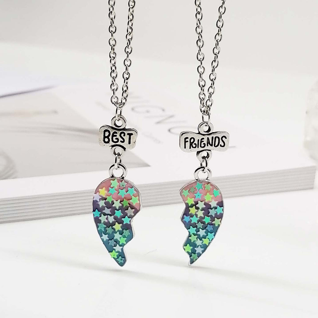 Avtoit | Heart Pendant Best Friends Forever Friendship Necklace