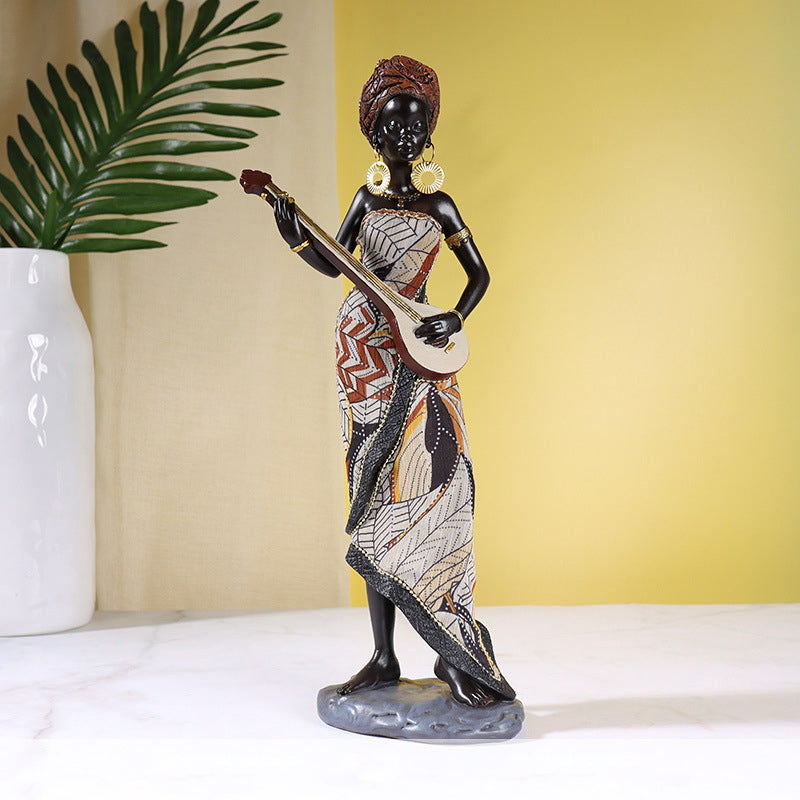 Avtoit | African Female Musician Sculpture