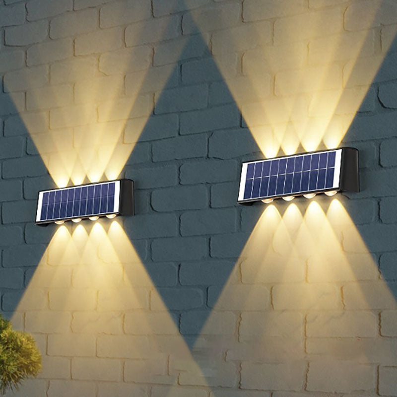 Avtoit | Modern Simplicity Solar Waterproof Rectangular ABS PMMA LED Wall Light Lamp For Outdoor Patio
