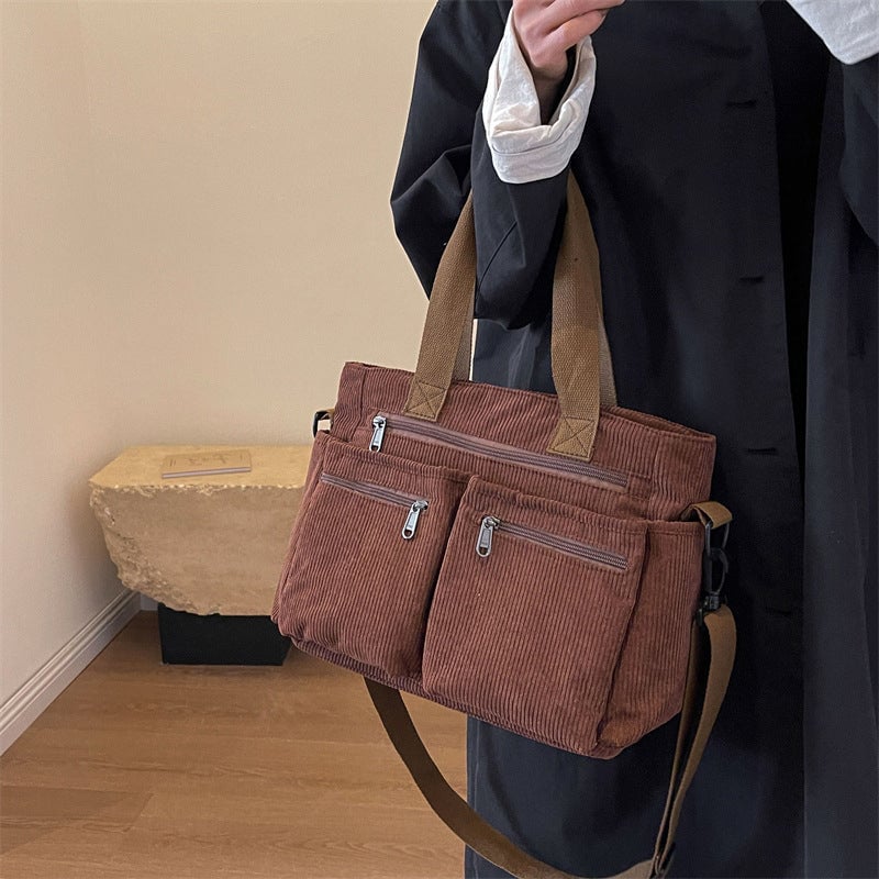 Avtoit | Solid Color Corduroy Tote Bag