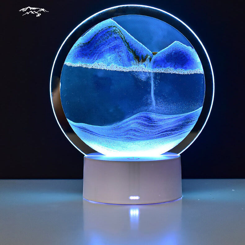 Avtoit | Creative Round Hourglass Quicksand 3D LED Night Light Table Lamp