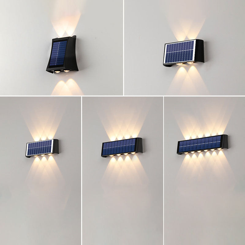 Avtoit | Modern Simplicity Solar Waterproof Rectangular ABS PMMA LED Wall Light Lamp For Outdoor Patio