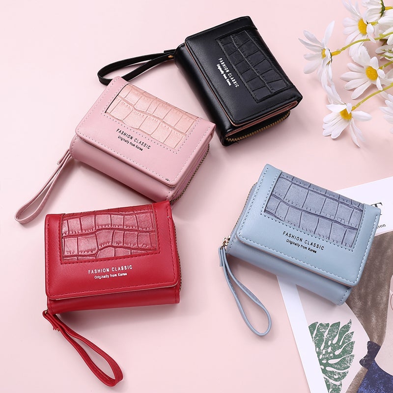 Avtoit | Large Capacity Multi-Card Zipper Tri-Fold Coin Purse