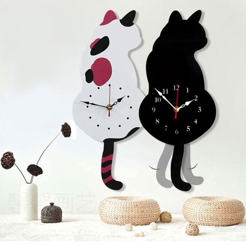 Avtoit | Nordic Cat Wobble-Tail Wall Clock