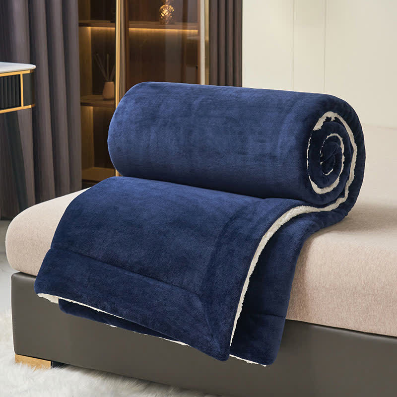 Avtoit | Solid thick double-sided velvet cube blanket