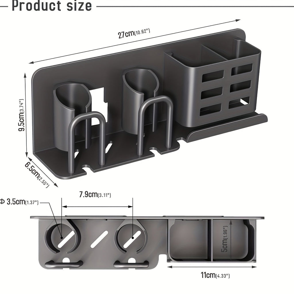 Avtoit | BristleHub Wall-Mounted Electric Toothbrush Holder – Aluminium Bathroom Organiser with Drainage Holes