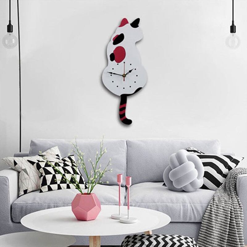 Avtoit | Nordic Cat Wobble-Tail Wall Clock
