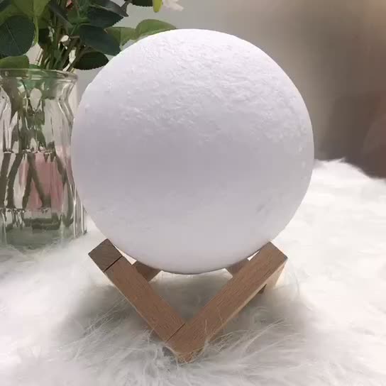 Avtoit | Creative Mini Rechargeable 3D Printed Moon 1-Light LED Table Lamp
