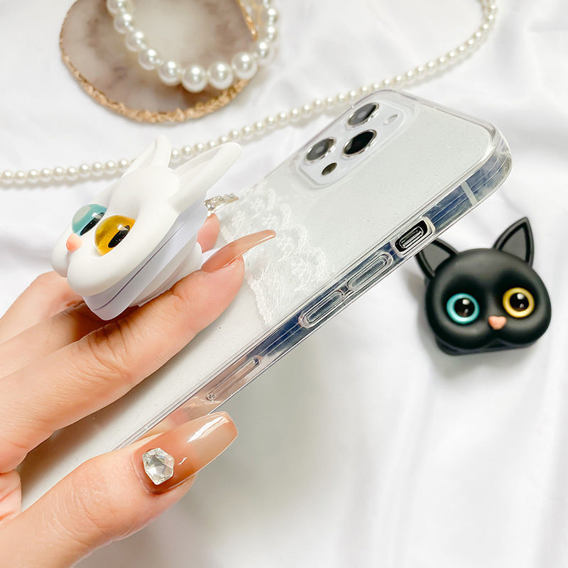 Avtoit | 3D cute kitten phone holder with mini mirror