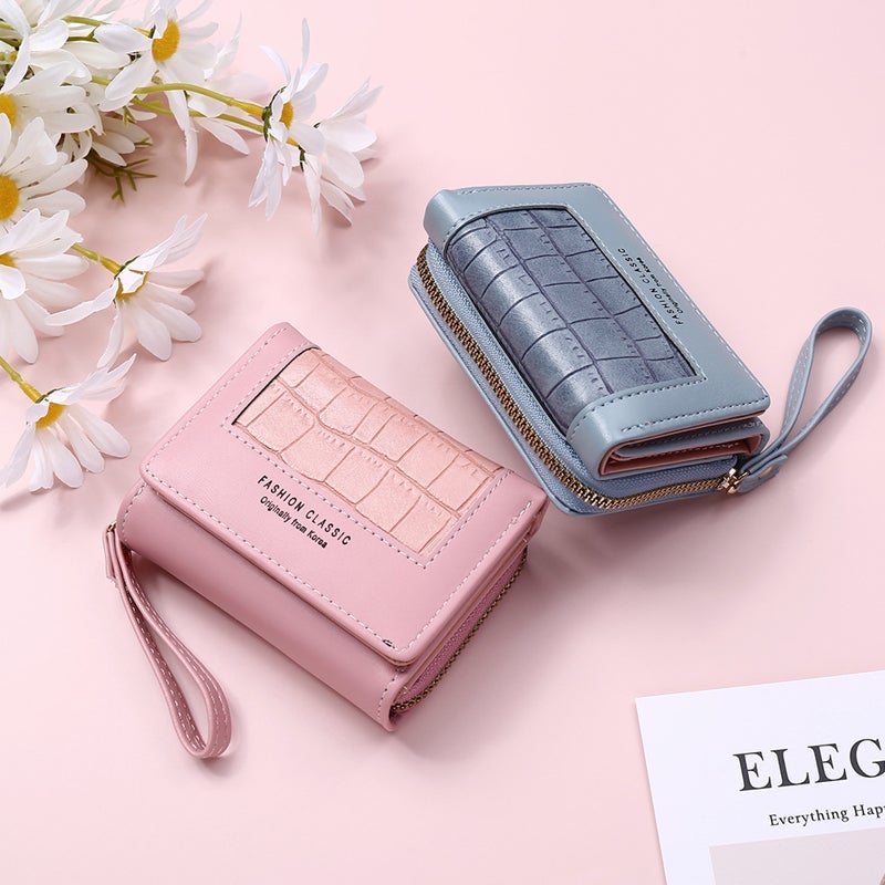 Avtoit | Large Capacity Multi-Card Zipper Tri-Fold Coin Purse