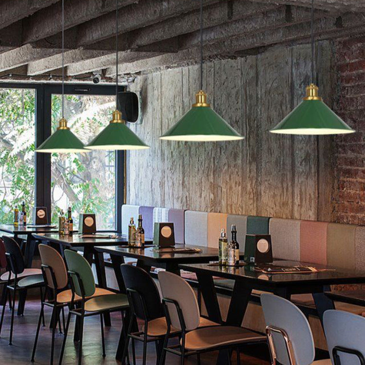 Avtoit | RetroDome Industrial Vintage Pendant Light | Green Iron Dome Design | Single Light | Rustic Ceiling Lighting