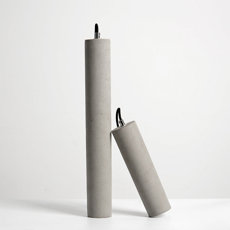 Avtoit | StoneCast Industrial Cylinder Pendant Light made of Concrete | 1 Light | Smooth or Rough Surface
