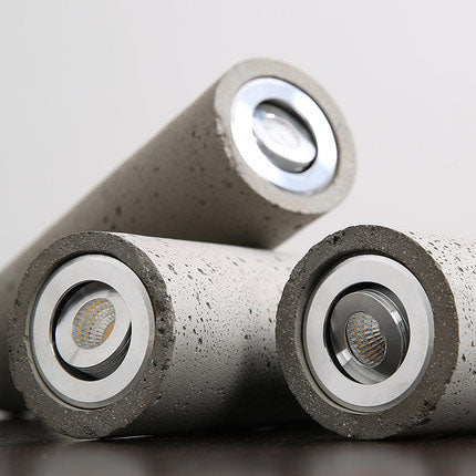 Avtoit | StoneCast Industrial Cylinder Pendant Light made of Concrete | 1 Light | Smooth or Rough Surface
