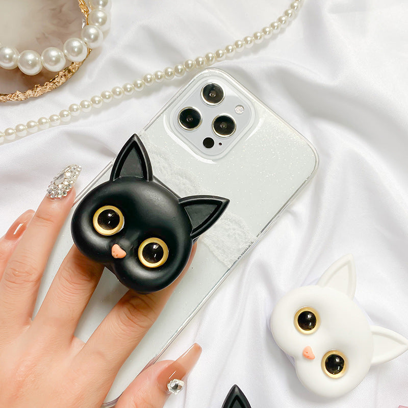 Avtoit | 3D cute kitten phone holder with mini mirror