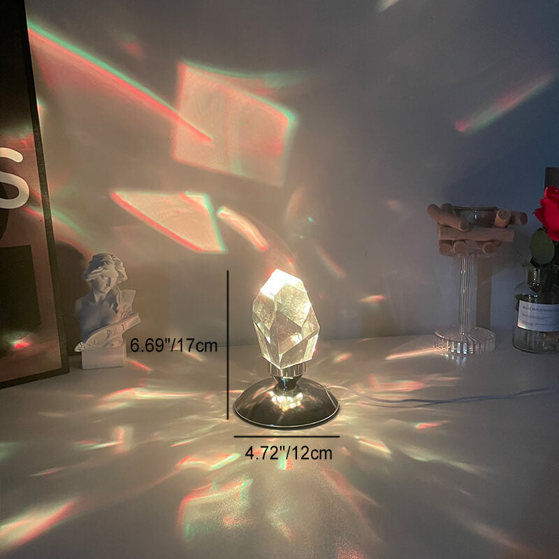 Avtoit | LuxorLite Diamond Crystal LED Table Lamp | Luxurious Mood Light | 3 or 16 Color Change | Wireless Night Light