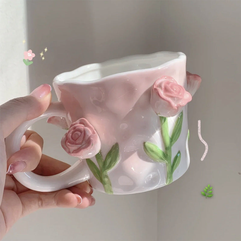 Avtoit | 3D Floral Hand-painted Mug